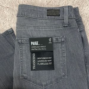 Paige-  Verdugo Ankle Jeans; Size 29; Grey